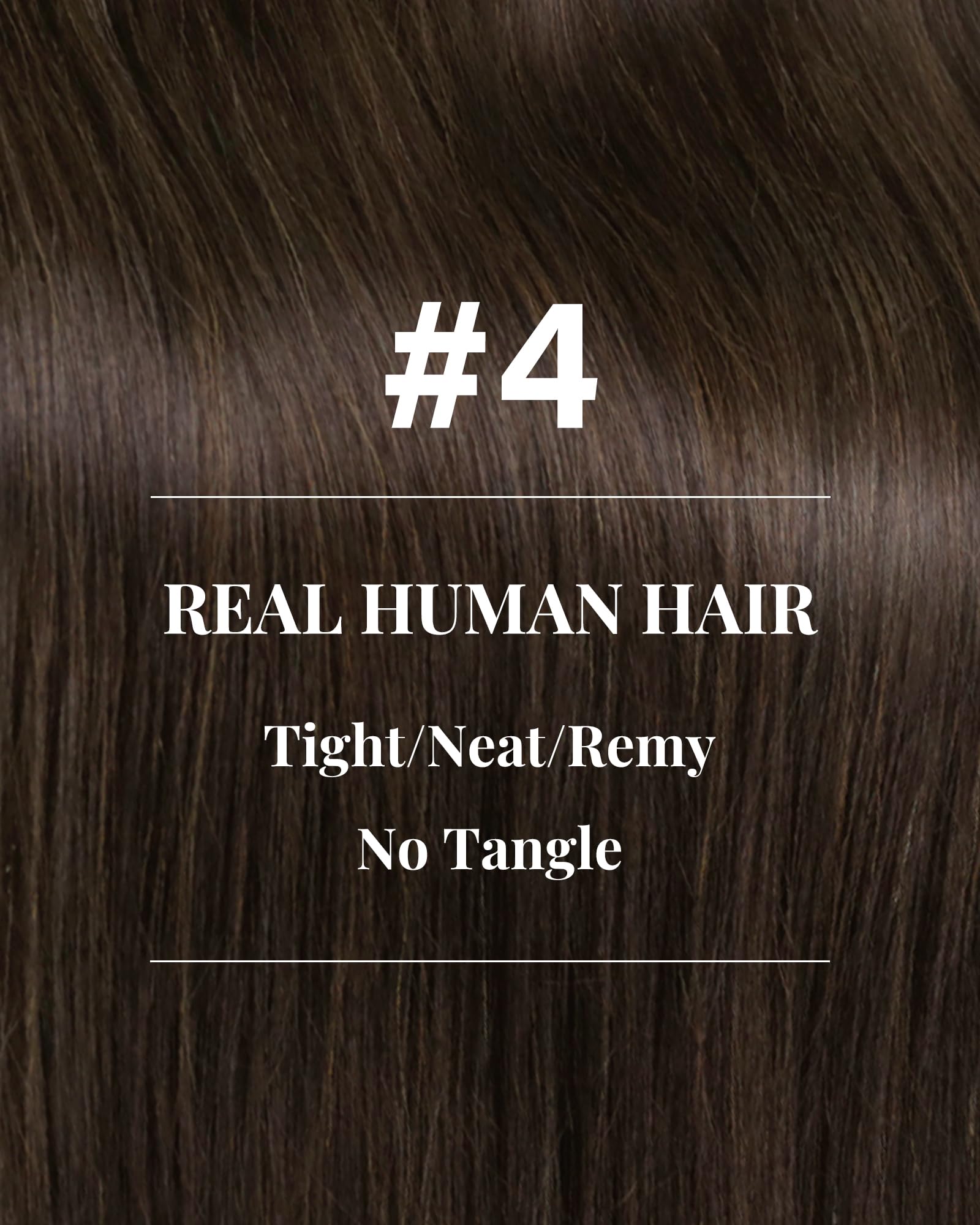 Hetto Weft Hair Extensions Real Human Hair Sew in Hair Extensions Dark Brown Human Hair Weft 12 Inch 70g #4 - Image 3