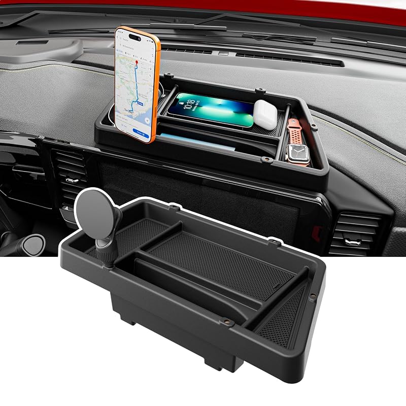Organizador de painel com suporte para celular CZmenghe compatível com Chevy Silverado e GMC Sierra 2022 a 2026
