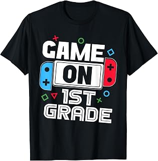 Gamer Back To School Funny Game 1st Grade Kids Boys T-Shirt