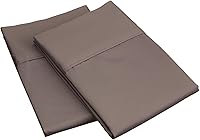 Vista 3 de Superior Juego de funda de almohada de algodón egipcio de 700 hilos, moderno satén sólido, naturalmente transpirable y refrescante, funda