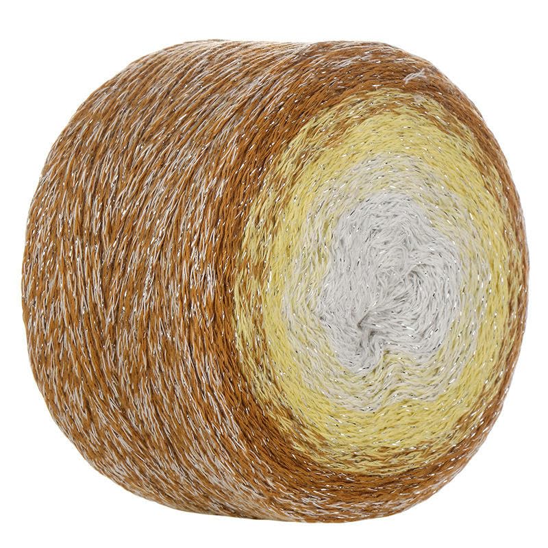 1-3 szt. 200 g brokatowa gradientowa pusta przędza bawełniana, kolorowa przędza bawełniana do robienia na drutach, do szydełkowania torebek, czapek, podstawek, koców