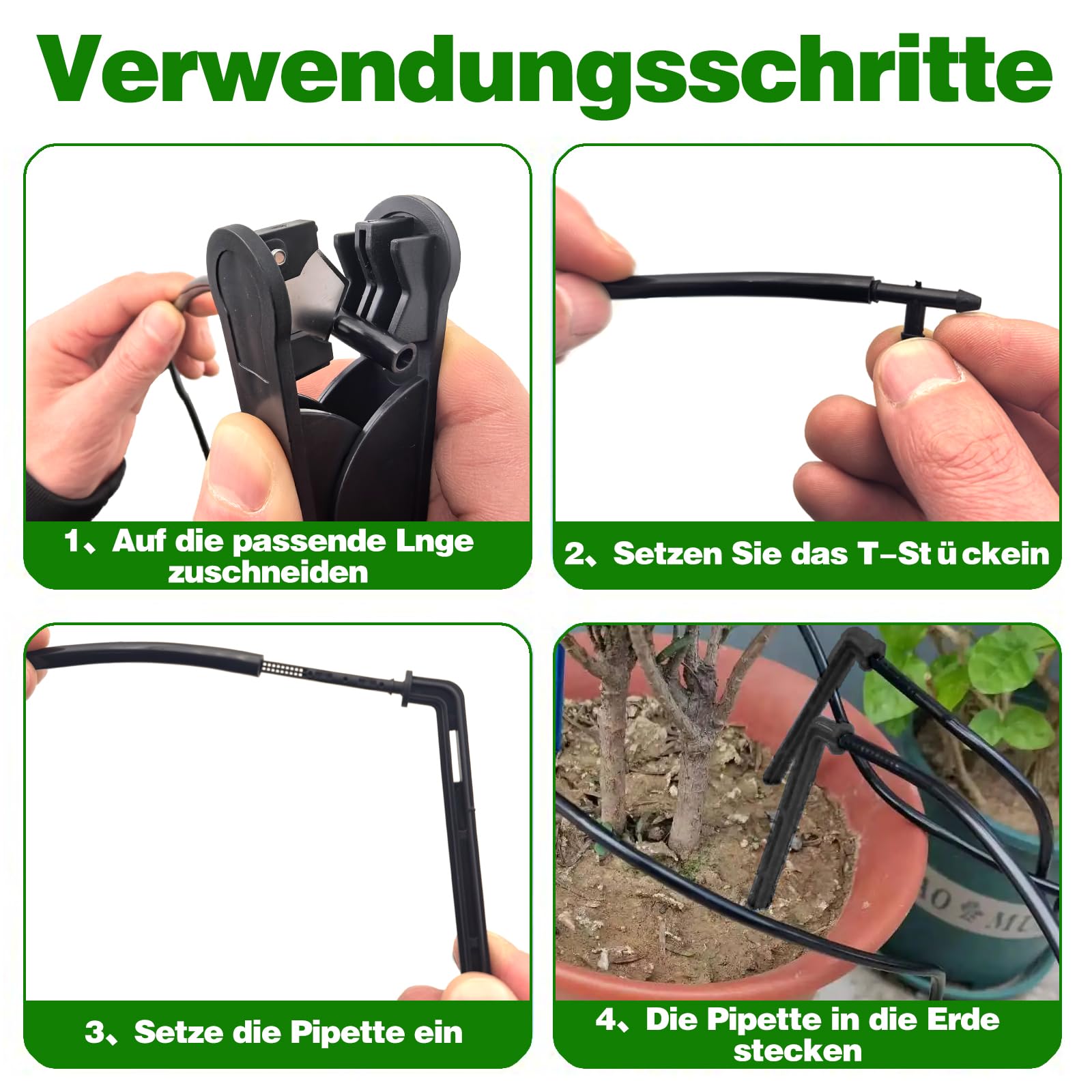 Mikro-Bewässerungsschlauch 40M,Micro-Drip-Bewässerungssystem schlauch,Tropfbewässerungs schlauch 3/5mm,für Gartenbewässerungssystem,Gewächshaus,Balkon