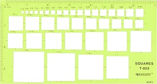 Westcott Square Geometric Template, 4 x 7-1/4 Inches