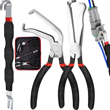SBGGRL3Pcs Automotive Electrical Connector Pliers and Terminal Pin Removal Tool Set,37960/37980/13120 Electric Wire Plug Disconnect for Car Push Tab Style Plugs Separator