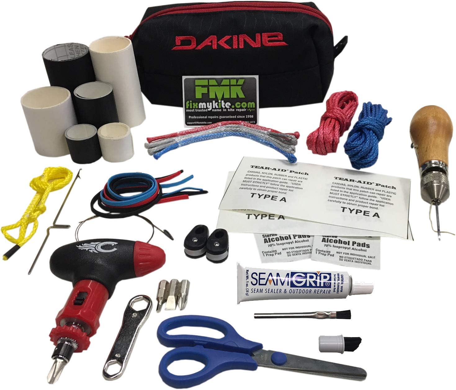 FixMyKite.com Travel Fix Repair Kit for Kiteboarding, Kitesurfing Kite