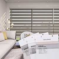 Vista 41 de ACMEART Persianas Cebra Motorizadas con Control Remoto, Control por APP y Funciona con Alexa/Google/Matter, Persianas de Ventana 100% Opacas