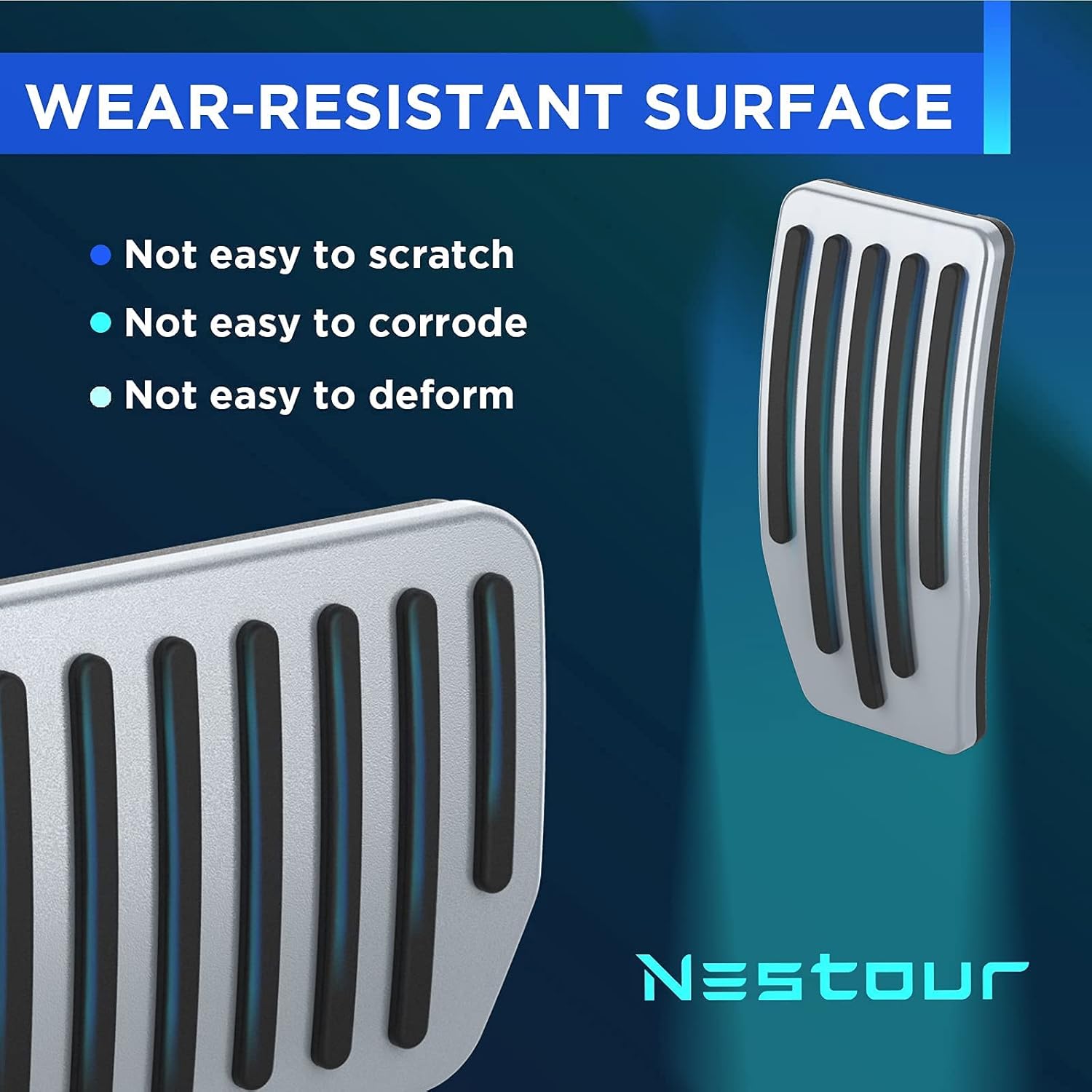 Nestour New Interior Car Neon Lights + Foot Pedal Pad Replacement : Automotive