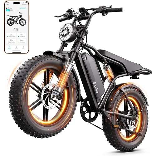 TST Electric Bike for Adults, 1500W Peak Motor Ebike, 20" x 4.0" Fat Tire E Bike, 48V 15Ah Removable Battery, Dual Suspension, Disc Brakes, LCD & APP Control, for Commuting Off-Road