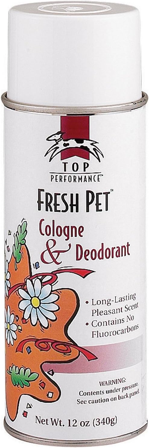 Top Performance Dog and Cat Cologne and Deodorant, Fresh Pet, 12-Ounce