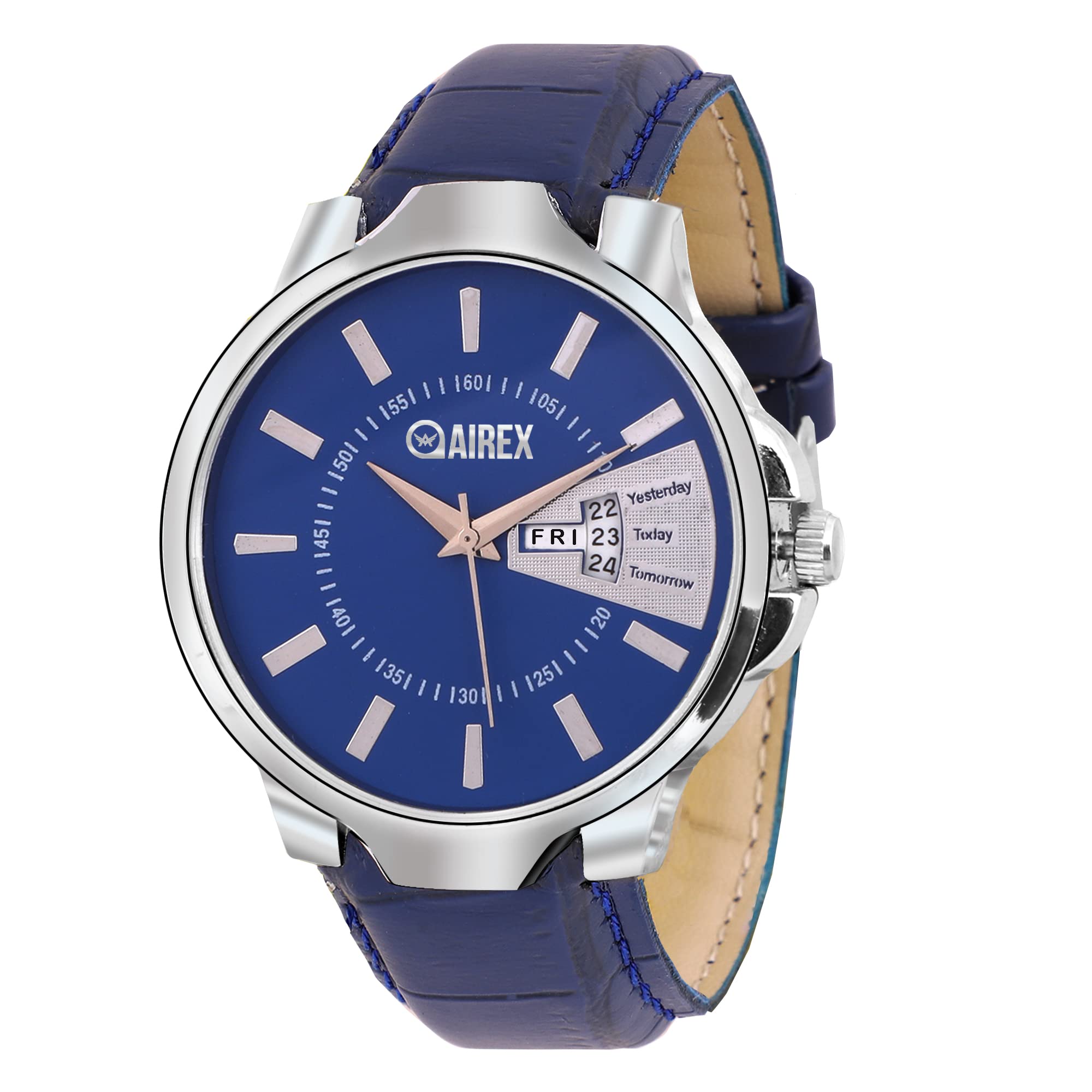 AIREX Analog Linear Designer Dial Blue Leather Strap Men’s & Boys Watch (B0BQYTLHBF) Amazon Price History, Amazon Price Tracker