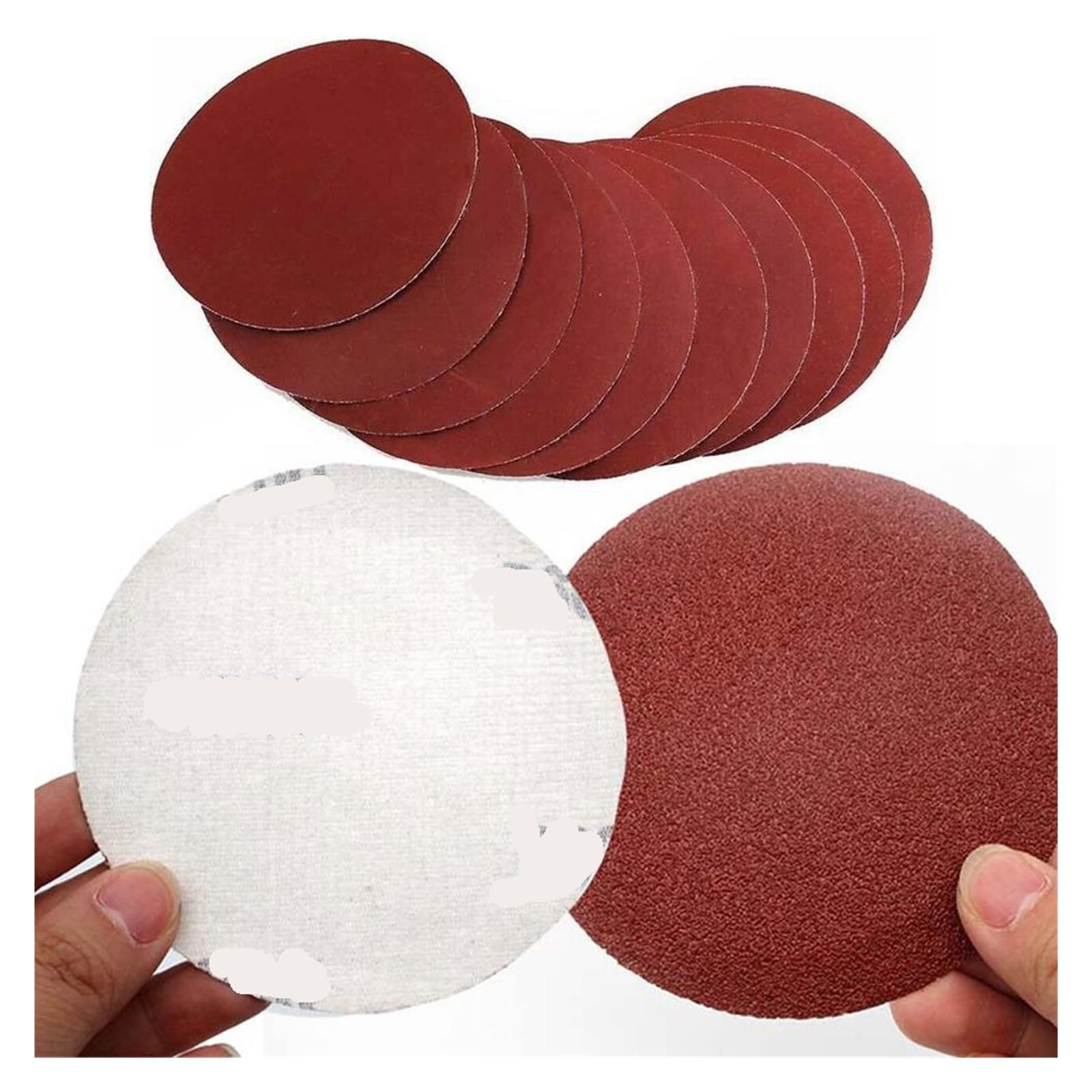 Papel de Lija para Madera, 100 Hojas de Lija de Disco de 5 Pulgadas y 125 mm de Grosor, Autoadhesivas.(400)