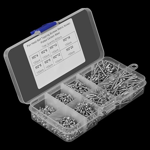 Kit de tornillos autorroscantes M2 cabeza Pan 800 pcs miniatura 7