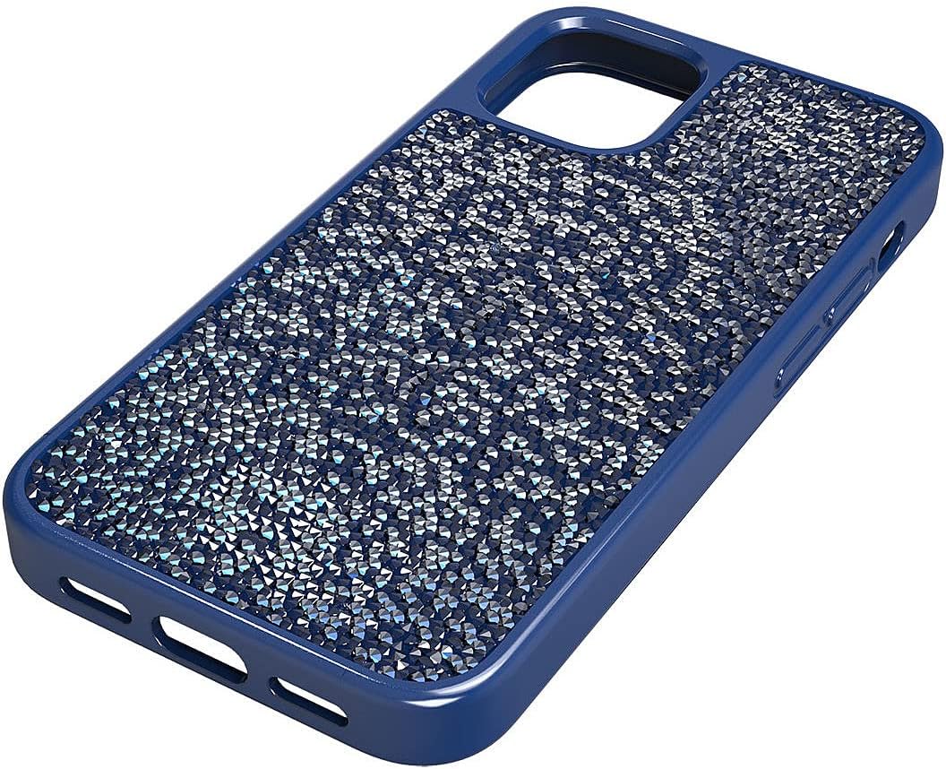 Swarovski Glam Rock Smartphone Case with Bumper, iPhone 12 Mini, Blue Crystals