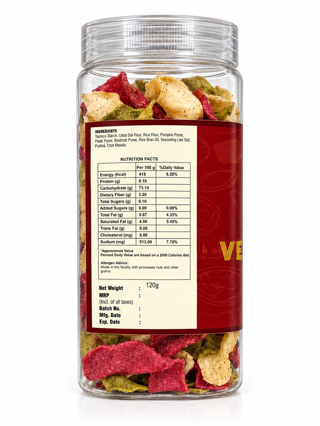 Tasty Crunch Vegetable Chips & Roasted Millet Mix Combo 220 g 2