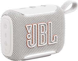 JBL GO 5 Altavoz Bluetooth ultraportátil con Sonido Big JBL Pro y Graves Fuertes, emparejamiento AirTouch, diseño Impermeable y Tiempo de reproducción de 10 Horas, Color Blanco