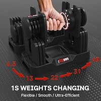EnterSports állítható súlyzó 18 kg, 5 fokozat, csúszásmentes markolat 6