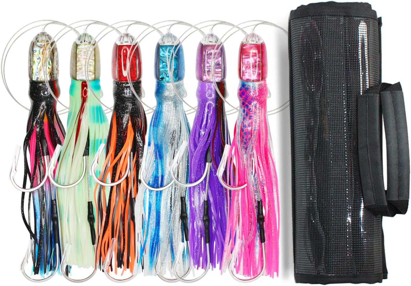 VIKETECH 12’’ 7oz Resin Saltwater Fishing Trolling Lure for Tuna Mahi Mahi Marlin Wahoo Sailfish Dolphin Lures Deep Sea Offshore Big Game Included Mesh Bag