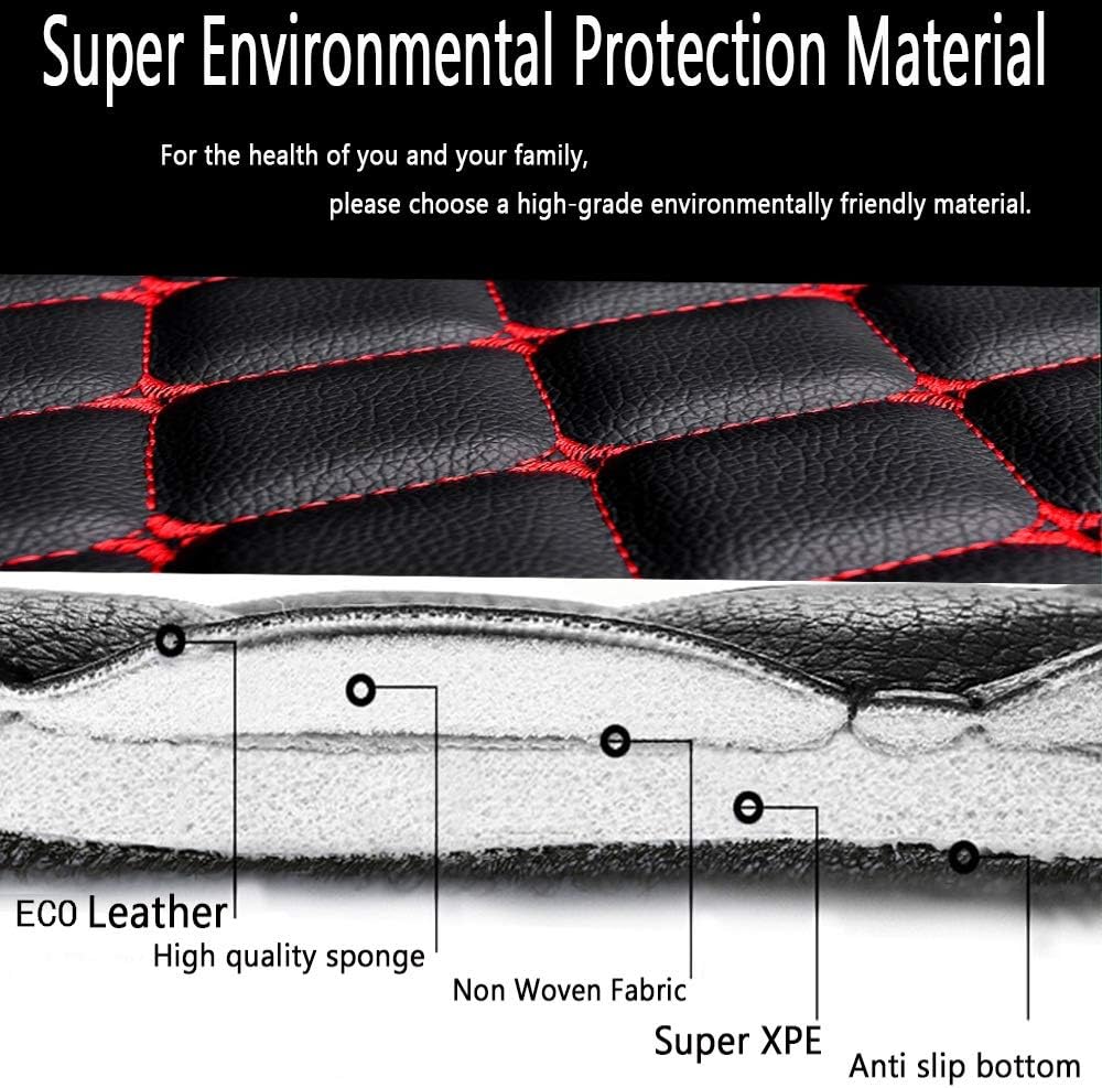 Rear Trunk Protection Boot Mat Car Trunk mats Fit for BMW F10 F11 F15 F16 F20 F25 F30 F34 E60 E70 E90 1 3 4 5 7 Series GT X1 X3 X4 X5 X6 Z4 car-Styling Carpet Trunk Protection Boot (Mat Black Red