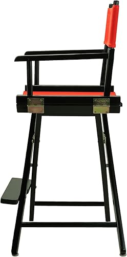 Miniatura 5 de Casual Home - Silla de director de 24 in, marco negro, lona naranja, altura de mostrador