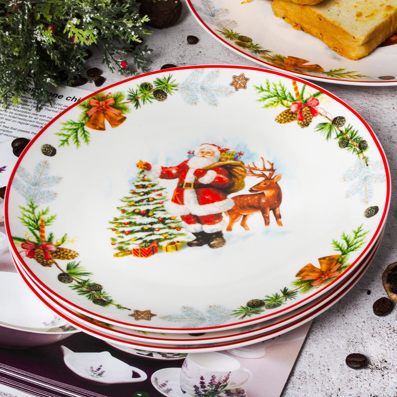 Amazon.com | Xiteliy Porcelain Dinnerware Sets Christmas