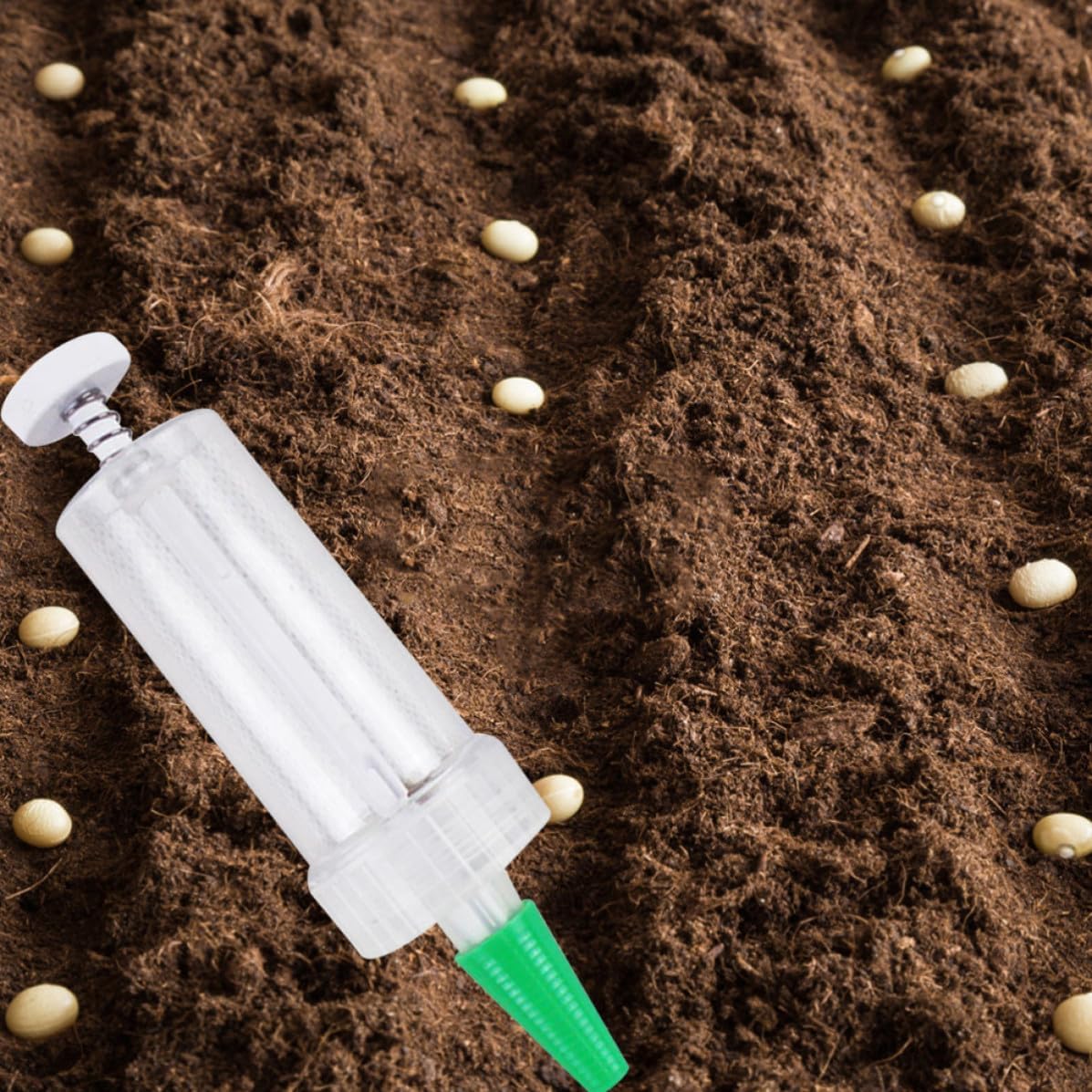 Portable Seed Planter Tool for Gardening, Plastic Easy Control Spreader image 5