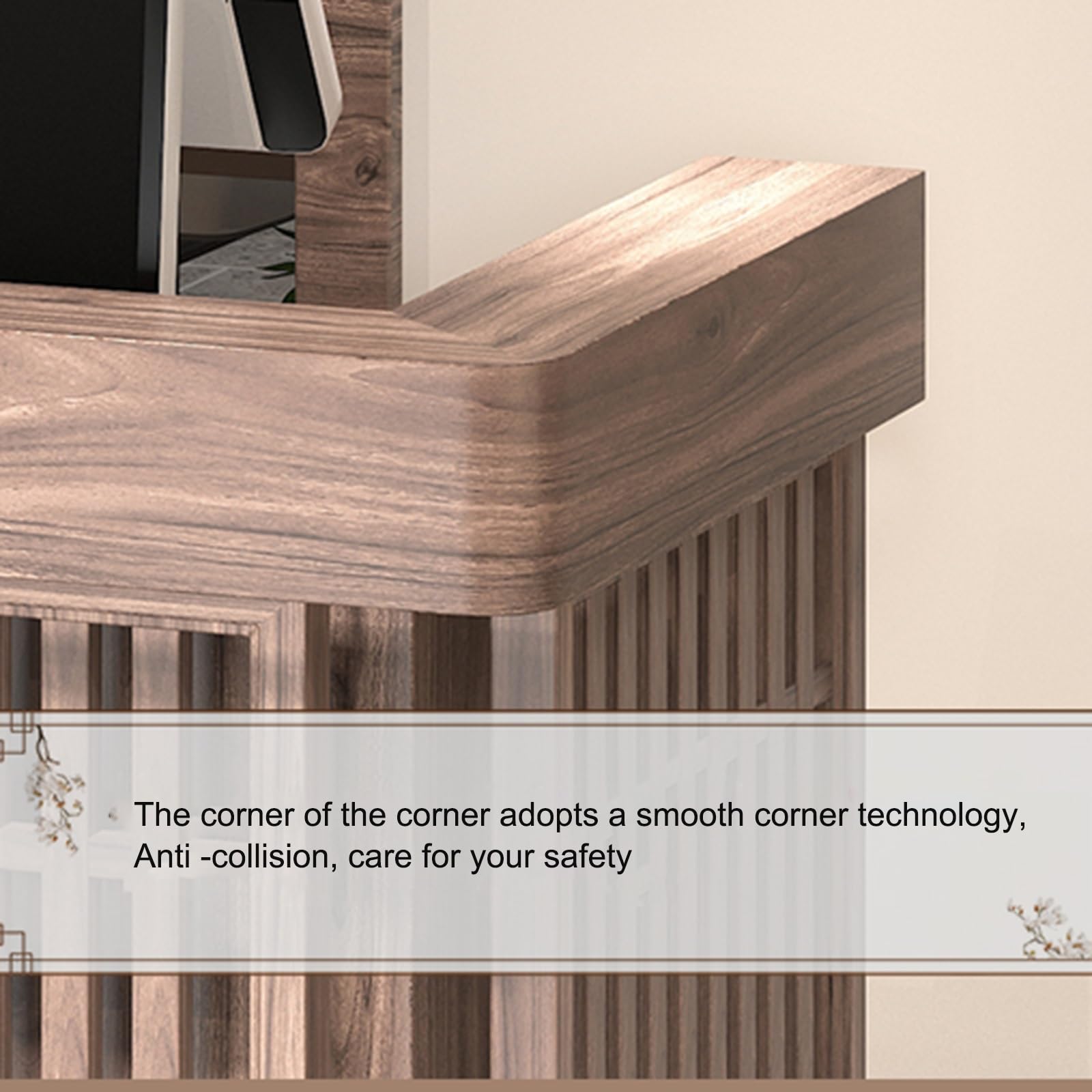 Bancone reception con cassetto chiudibile a chiave, bancone front-end moderno, bancone per negozi, bancone reception con armadietto portaoggetti, per sala reception, hall, salone di bellezza, negozi