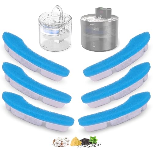 HAPUP Filtro de Agua para Gatos Filtro de Repuesto Cuádruple Acción con Carbón Activo 6 PCS para HAPUP…