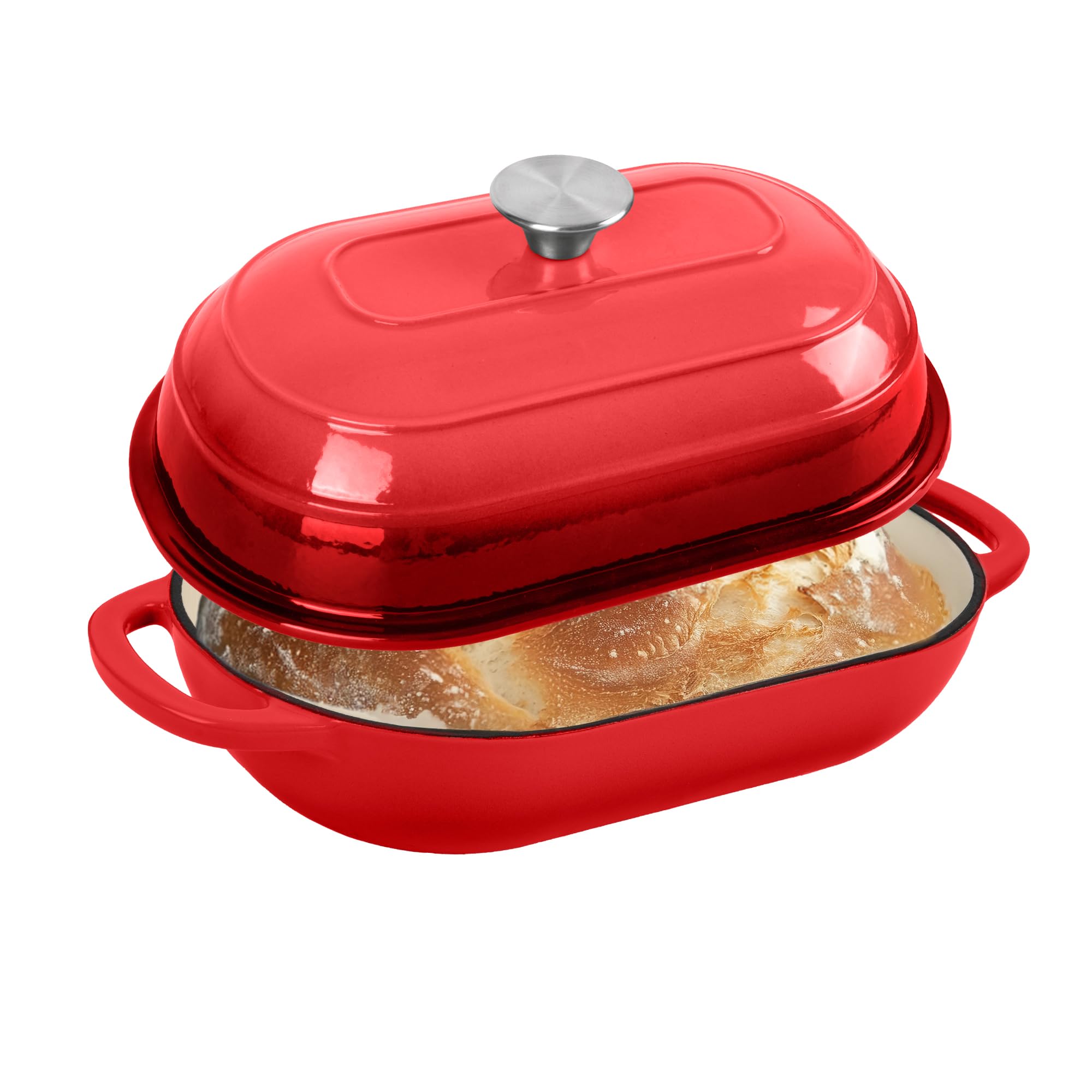 Premium Enameled Oval Bread Oven, 5QT