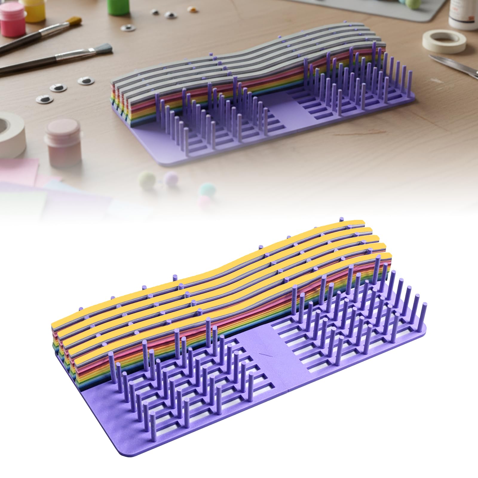 Organiseur quilling anti-nœud pour ranger 2000 bandes de papier 8mm sans frisure