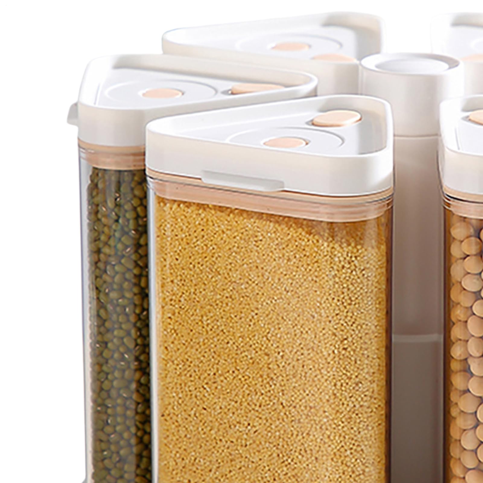 Erogatore Di Riso Magazzino Rotante Con 6 Scomparti Per Cereali | Contenitore Trasparente Per Riso Per Farina Fiocchi D'Avena Snack Cucina Dispensa Panificio Ristorante