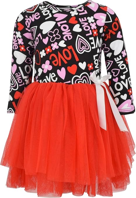 Girls Long Sleeve Tulle Tutu Dresses for Kid and Toddler