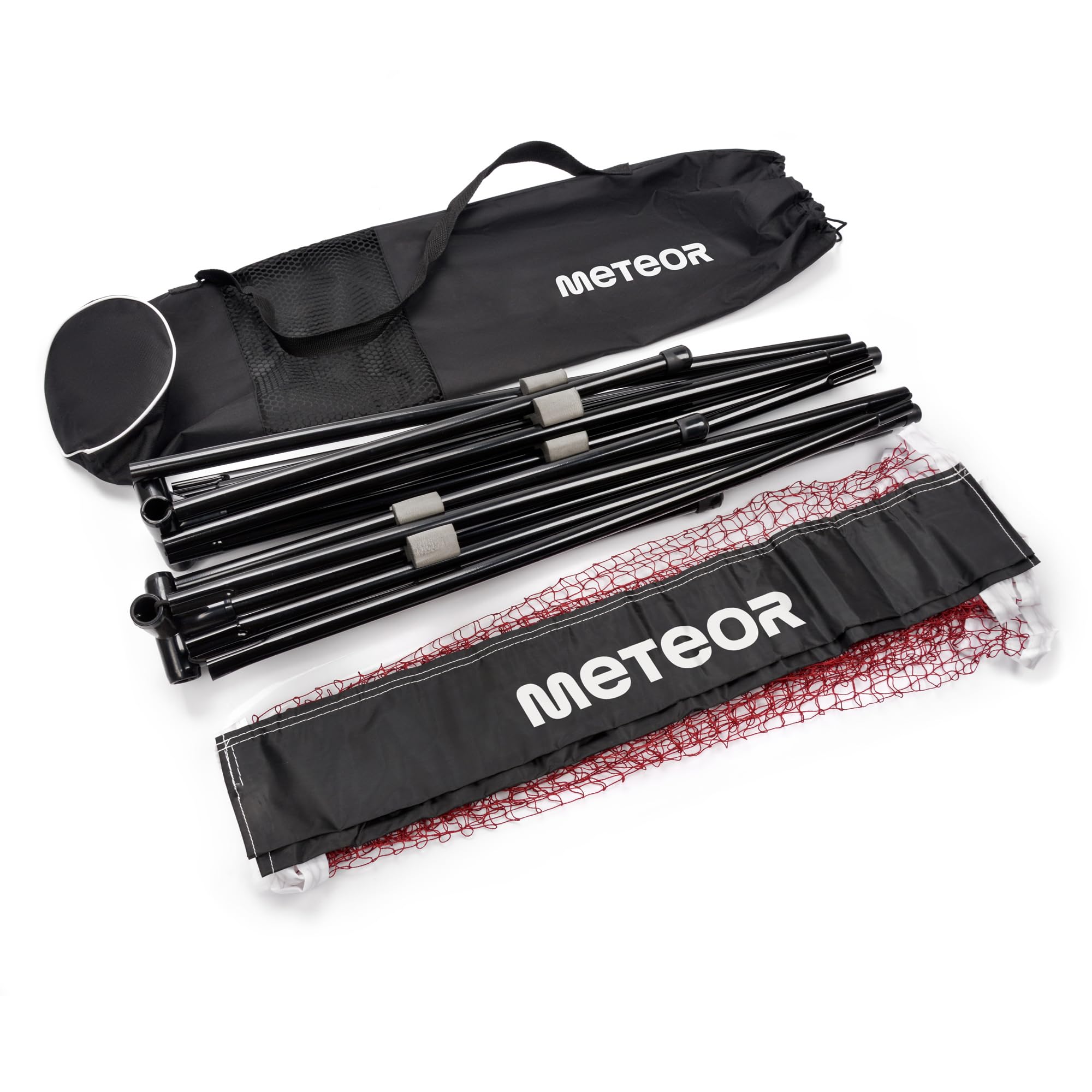 Filet de Badminton Pliable en Nylon poteaux réglables en Hauteur Ensemble Portable Volley-Ball Tennis Badminton Amusant