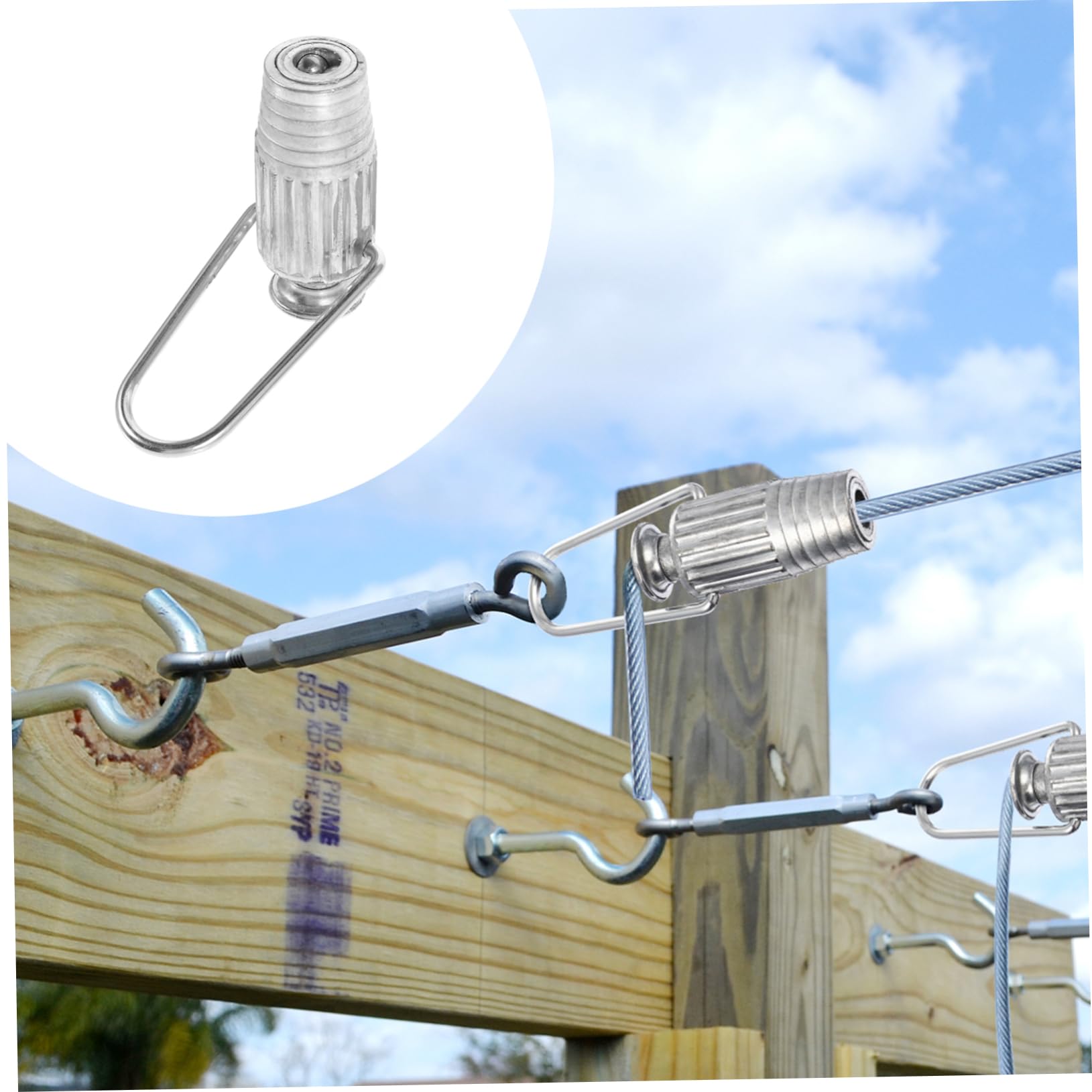 DOITOOL 4 Piezas Accesorios De Tendedero Líneas De Suministro De Lavandería Tendedero Retráctil De Interior Tensor De Alambre De Ropa Tendedero De Polea Acero Inoxidable Secadora De Ropa