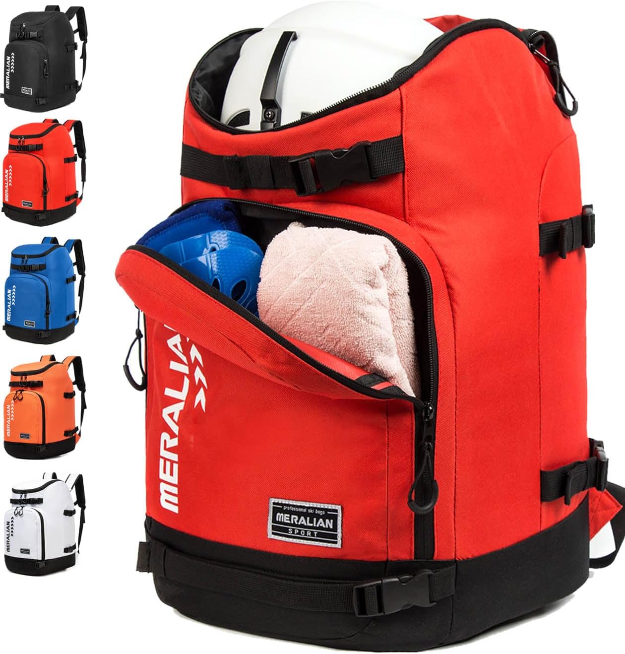 Ski Boot Bag - 50L Ski Boot Travel Backpack Waterproof Snowboard Boot Backpack for Travel Stores Gear Including Helmet, Goggles and Outerwear.