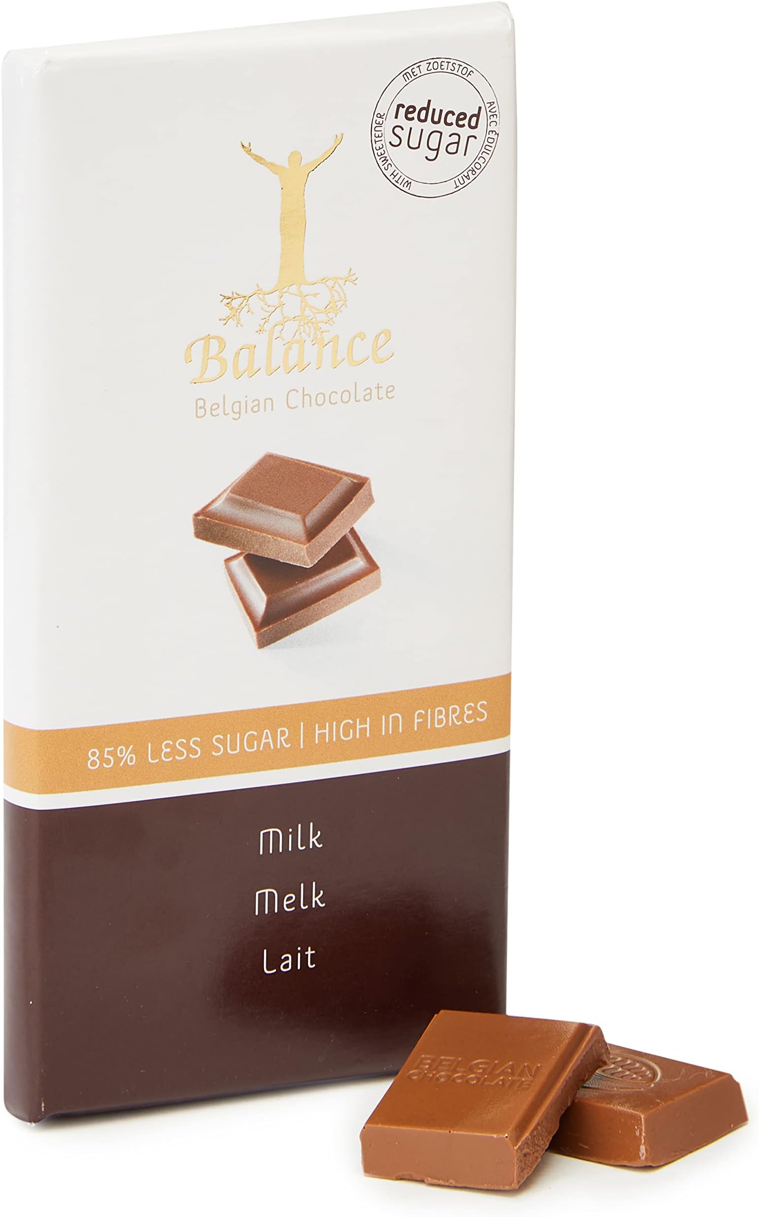 Balance No Added Sugar Milk Chocolate Bar 100 g ( Packaging may vary)