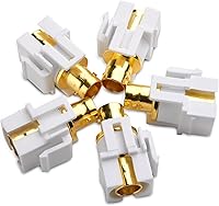 Vista 1 de Cable Matters Paquete de 5 insertos de conector Keystone BNC bañados en oro en blanco