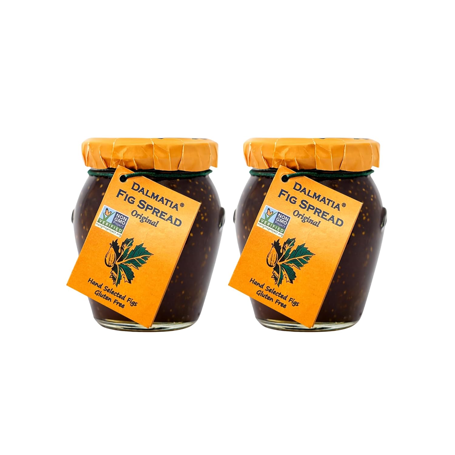 Dalmatia Fig Spread 8.5 oz Pack of 2 - All-Natural Non-GMO Award-Winning Mediterranean Fig Spread for Cheese Boards, Toast & Baking