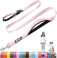 Vista 13 de TSPRO Correa táctica para perro, manos libres, resistente, ajustable, con mango acolchado y cierre de seguridad de metal para caminar, correr, Negro