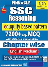 SSC reasoning 7200+ ebp MCQ I eduquity based pattern I chapter wise with detailed explanation I 8th edition I english medium