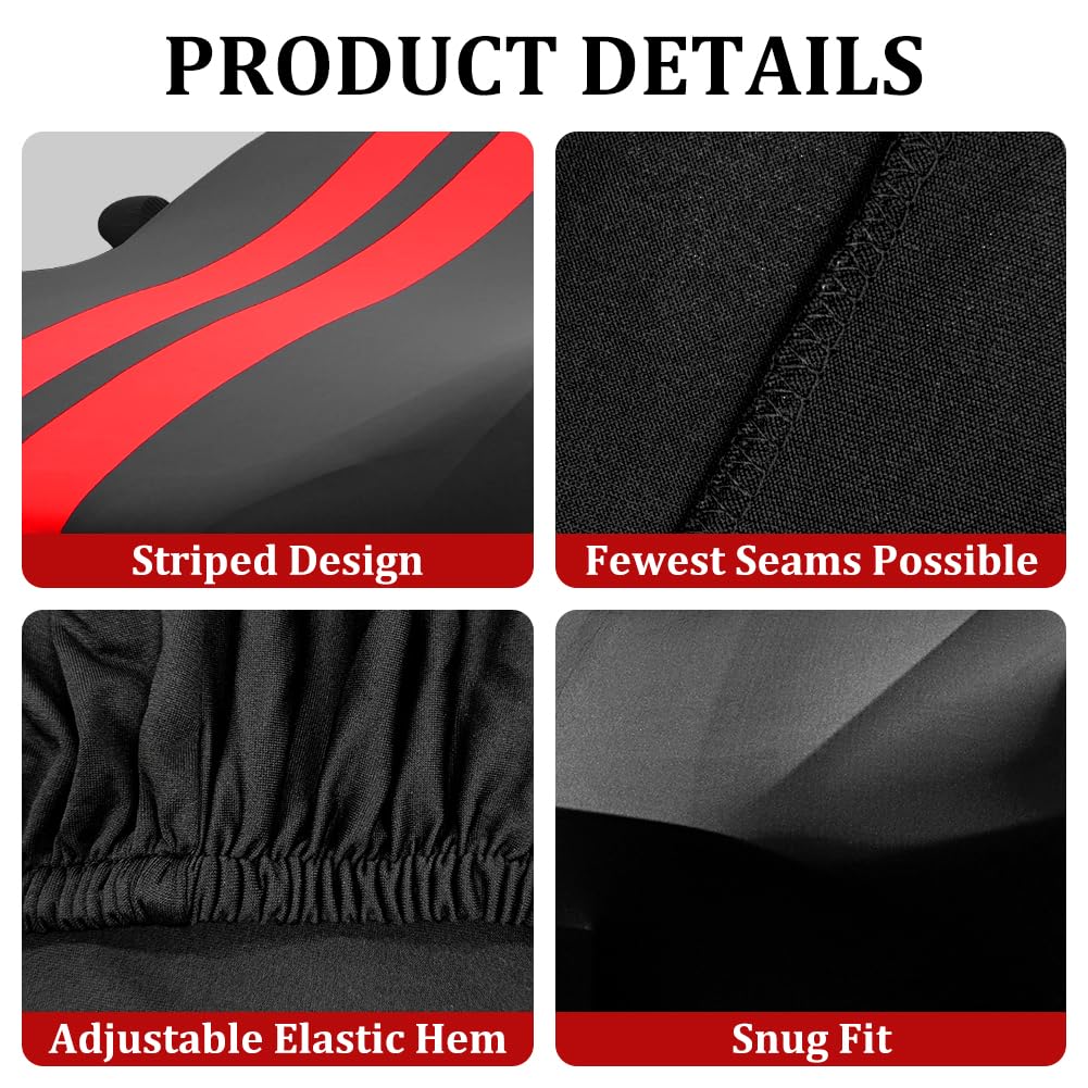 WinPower Indoor Sports Car Cover Stretch Dustproof Protection Fit 164-181 Inch Full Car Cover for Underground Garage Car — view 3