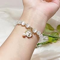 Healing Crystals Stretch Bracelet for Women - Elastic Glass Beaded Jewelry, Positive Energy Fashion & Christmas Gift