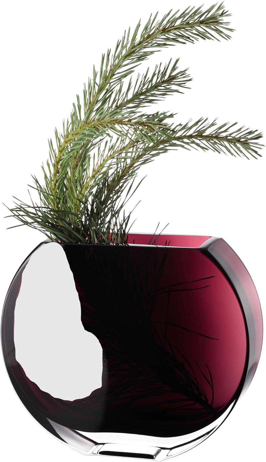 Glass - Vase - Amethyst - Round - 9.25" Long - Heavy Durable - Made in Europe - by Barski