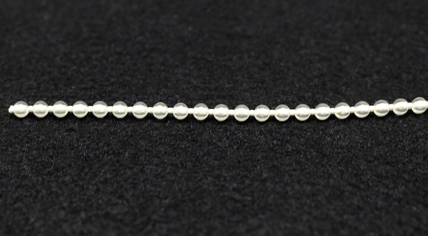 FQTANJU Roller Blind Beaded Chain Cord, 10 Yard Transparent Beige Plastic Pull Chain Replacement for Roman Shades, Roller Shade Repair Rope & Beaded Cord Fitting