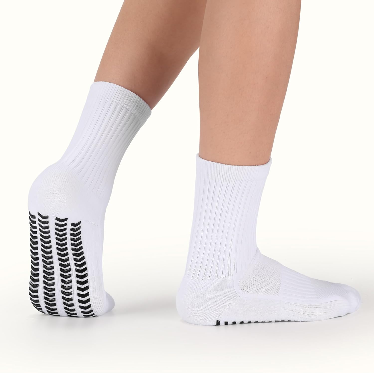 2/4 Pairs Kids Youth Grip Soccer Socks Cushioned Non Slip Athletic Sports Socks for Boys Girls Football Basketball - Image 2