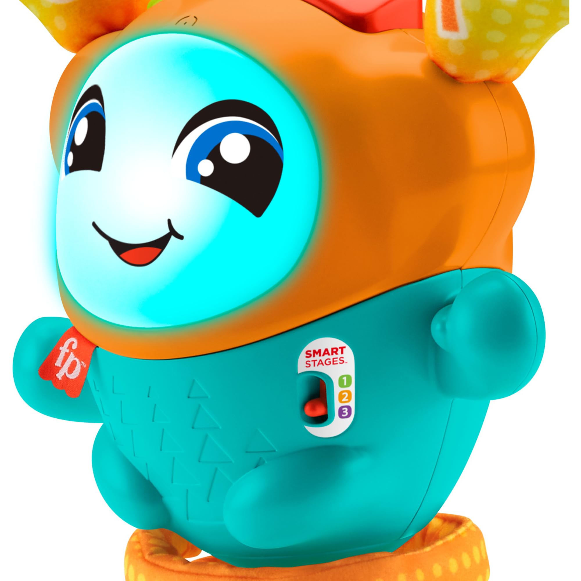 Fisher-Price Boti Robotito Saltarín, juguete electrónico para aprender letras y números, regalo para bebé +9 meses, versión ALEMÁN (HJP94)