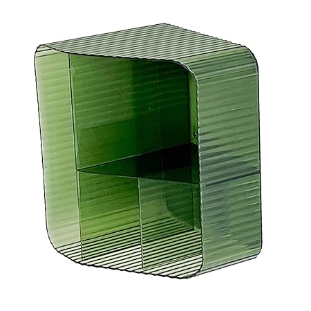 UBERSWEET Desk Storage Box, Environment Friendly Makeup Organizer 4 Grids PP ABS for Skincare Products (Green)