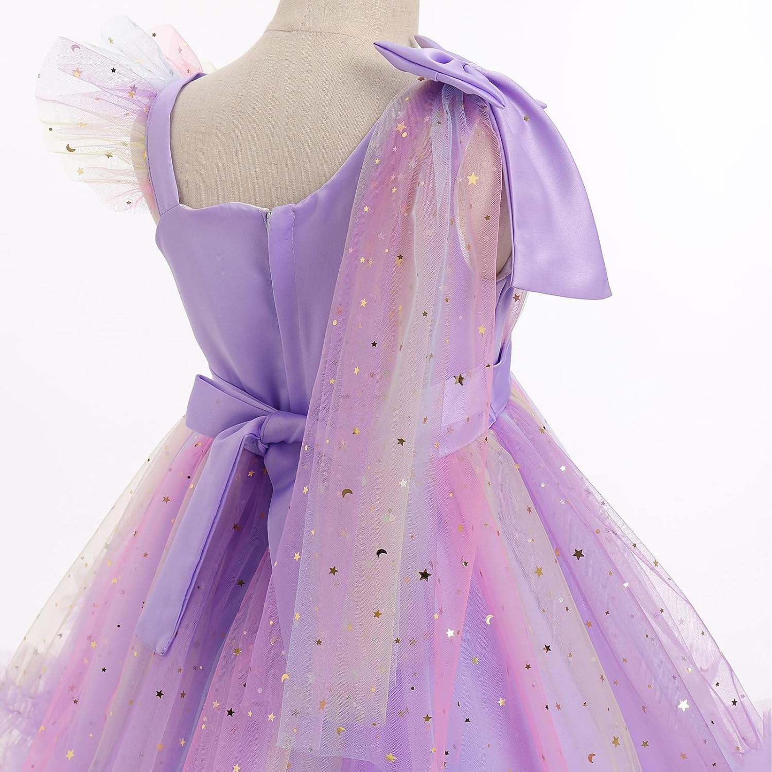 OBEEII Toddler Baby Girls Pageant Dress Sequins Heart Tulle Tutu Dress Flower Wedding Princess Birthday Party Prom Gown