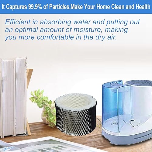 Miniatura 5 de Paquete de 4 filtros de repuesto para humidificador HWF62 para Holmes - Letra A, filtros compatibles con Holmes, Sunbeam y Bionaire Cool Mist