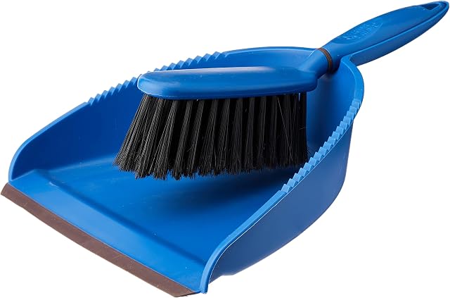 Greener Cleaner Premium Dustpan and Brush Set, 100% Eco-Friendly Recycled Wood and Plastic, High Quality Bristle Fibers, Easy collect rubber front edge, Patented Eco-Flex Technology, Comfort Grip Handle, Nesting Parts and Hanging Hole for Compact Choice