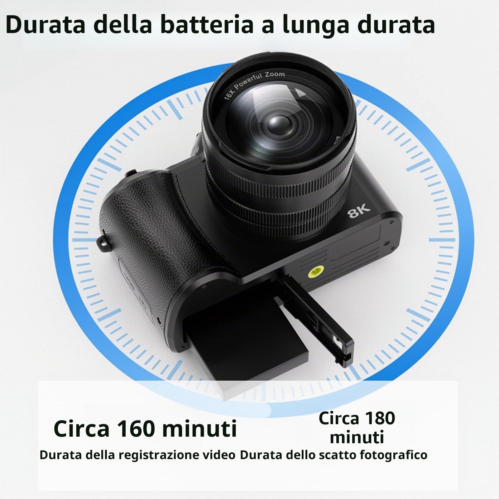 Topiky Fotocamere Digitali 8K per Fotografia, Autofocus 88MP WiFi Professionale Zoom 16X Fotocamera Doppio Obiettivo Webcam Selfie Cam con Paraluce Flash Touchscreen da 3,2 Pollici
